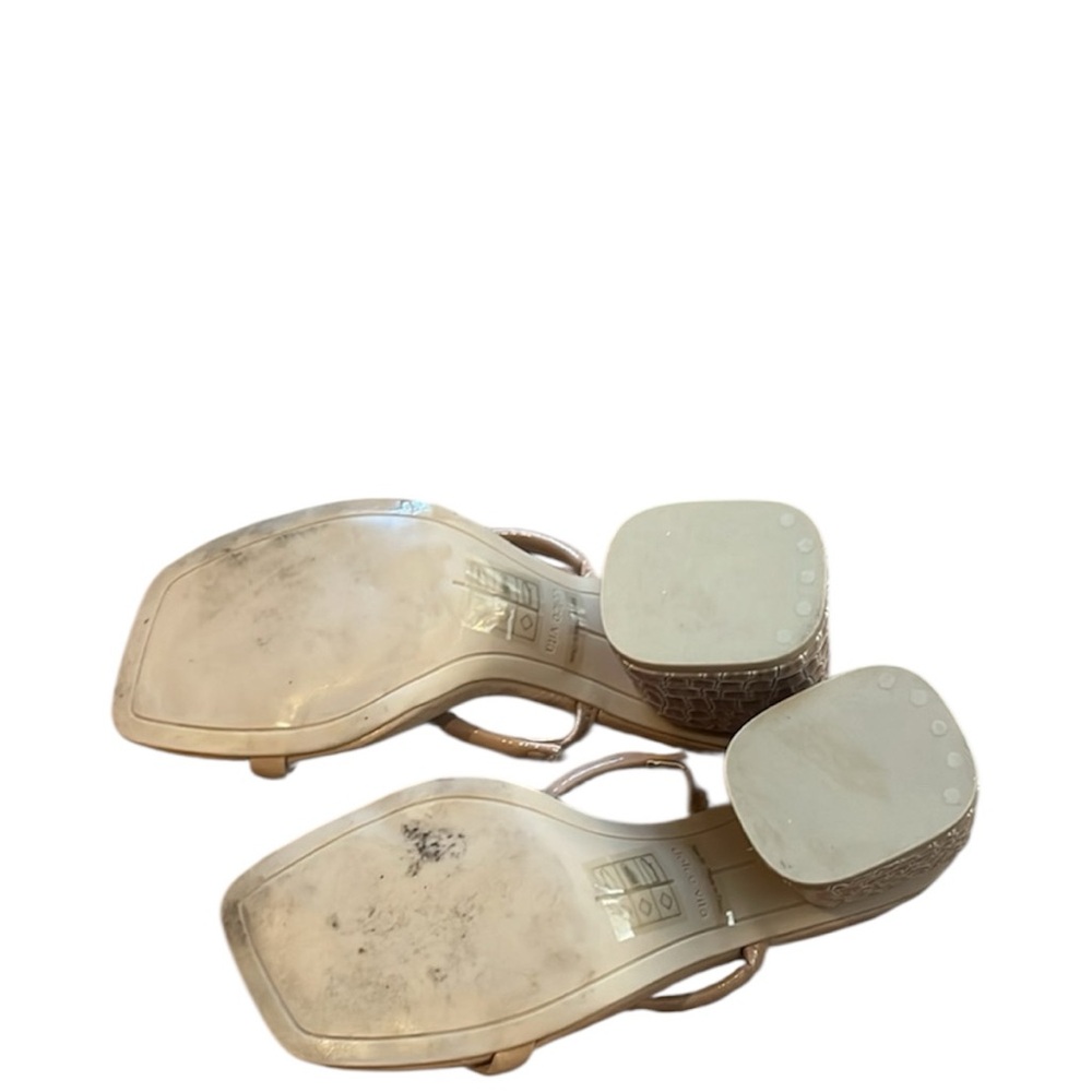 Dolce Vita Tan Heeled Sandals Modern Minimalist Design Size 6.5 Nude Neutral - Picture 3 of 3